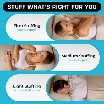 Xtreme Comforts Shredded Memory Foam Pillow- Allergy-Friendly & Cooling Pillow Cover for Side, Back & Stomach Sleepers- Machine Washable - Foam Pillows for Sleeping & Neck Pain Relief (Queen)