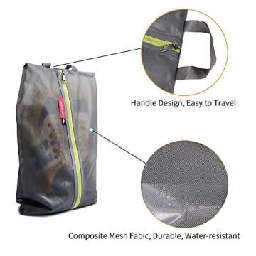 pack all Shoe Bag for Travel, Water-Resistant Shoe Pouch for Gym, Odor-Resistant Soccer Cleats Bag f...