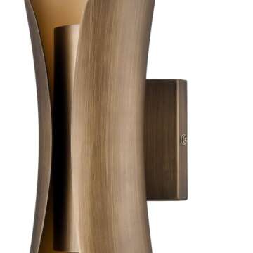 CLAXY Modern Wall Sconce 2-Light Brushed Brass Wall Lamp Bath Wall Mounted Lamps-Updated Canopy