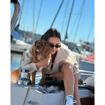 GUVIVI Retro Oval Sunglasses for Women Chic Cat Eye 90s Sunnies Lightweight Narrow Shades Trendy UV protection Sun Glasses