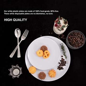PULOTE Premium Disposable Plates for Weddings and Parties