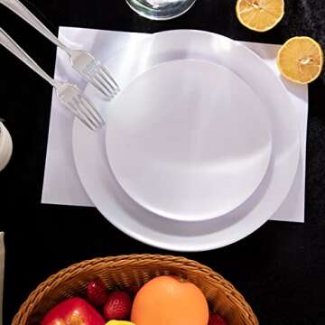 PULOTE Premium Disposable Plates for Weddings and Parties