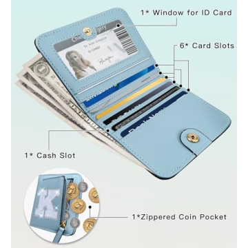 COSHAYSOO Minimalist RFID Tiny Wallet with Pocket