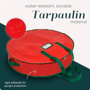 Durable Christmas Wreath Storage Bag with Zipper and Handles