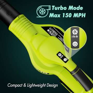 Leaf Blower Cordless 21V Electric Cordless Leaf Blower with 2 Batteries and Charger, 2 Speed Mode, 2.0Ah Lightweight Battery Powered Leaf Blowers for Lawn Care, Patio, Blowing Leaves