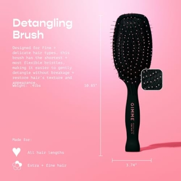 GIMME Beauty Fine Hair Brush for Damage-Free Detangling