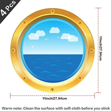 Cruise Ship Porthole Stickers for Nautical Decor