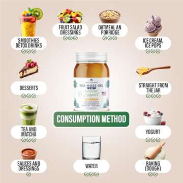 TrueSeaMoss Sea Moss Black Seed Oil Ashwagandha Ginger - Made with Irish Seamoss - Rich in Minerals & Vitamins - Supports Health, Made in USA from Fresh Sea Vegetables (5 in 1, Pack of 1)