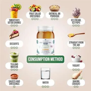 TrueSeaMoss Sea Moss Black Seed Oil Ashwagandha Ginger - Made with Irish Seamoss - Rich in Minerals & Vitamins - Supports Health, Made in USA from Fresh Sea Vegetables (5 in 1, Pack of 1)