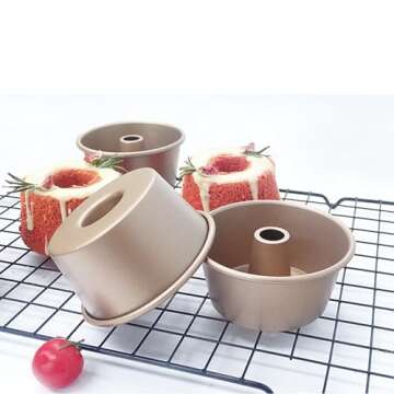 MGGi Nonstick Fluted Tube Cake Pans - 4 Pcs Set
