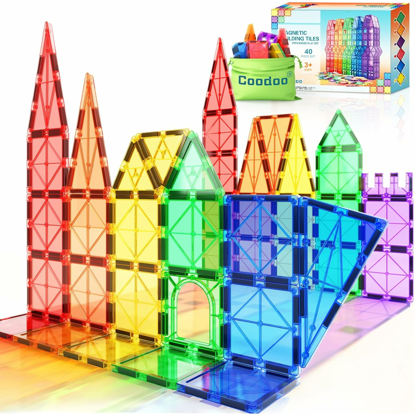 STEM Magnetic Tiles for Kids - Creative Building Toy