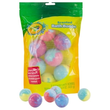 Crayola Colorful Scented Bath Bombs for Kids