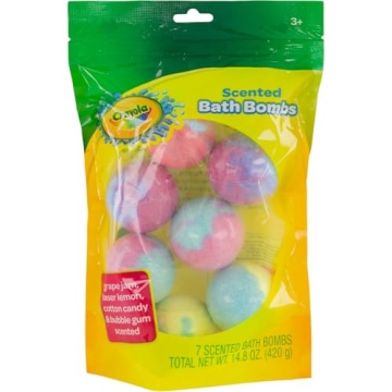Crayola Colorful Scented Bath Bombs for Kids