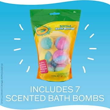 Crayola Colorful Scented Bath Bombs for Kids