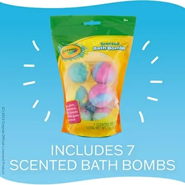 Crayola Colorful Scented Bath Bombs for Kids