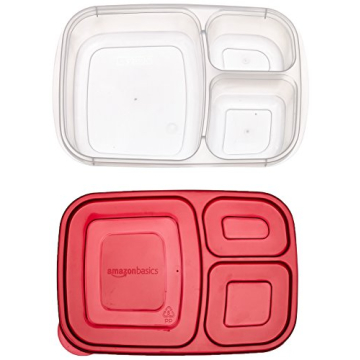 Amazon Basics Bento Lunch Box Containers Set of 4
