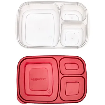 Amazon Basics Bento Lunch Box Containers Set of 4