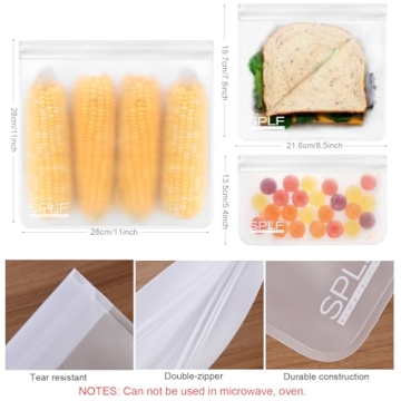 SPLF Reusable Storage Bags - Eco-Friendly Food Storage Options