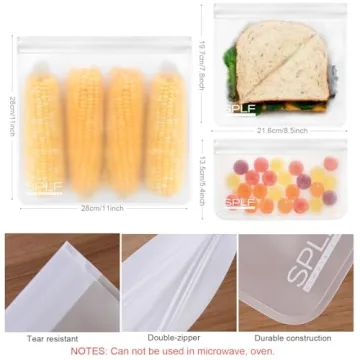 SPLF Reusable Storage Bags - Eco-Friendly Food Storage Options