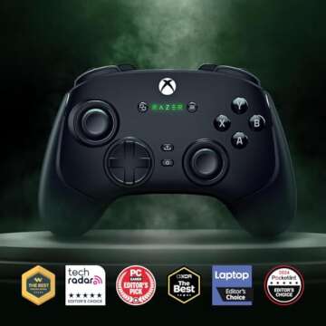 Razer Wolverine V3 Pro Wireless Gaming Controller: Licensed for Xbox Series X|S, Xbox One, Windows PC - 6 Remappable Buttons - Fast Triggers - Customizable Thumbsticks - Wired Tournament Mode - Black (Renewed)