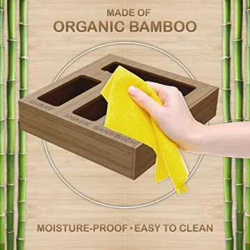 Bartnelli sandwich Bag Organizer Storage for Kitchen Drawer Organization, Plastic Sandwich Baggie Holder Dispenser | Compatible With All Brands and Sizes
