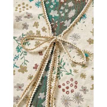 GORGLITTER Women's Tie Front Cardigan Vest Top Western Country Concert Rodeo Cowgirl Outfits Fashion Casual Trendy 2025 Multicolor Small