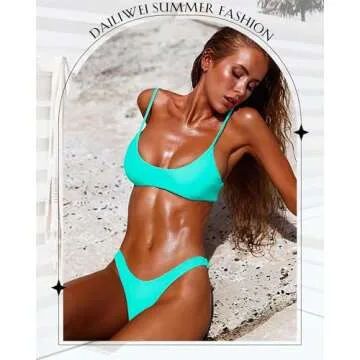 DaiLiWei Thong Bikini Sets for Women 2 Piece Brazilian Swimsuit Teens Bathing Suit Push Up Top Micro Bikinis Swim Suit 2025