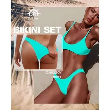 DaiLiWei Thong Bikini Sets for Women 2 Piece Brazilian Swimsuit Teens Bathing Suit Push Up Top Micro Bikinis Swim Suit 2025