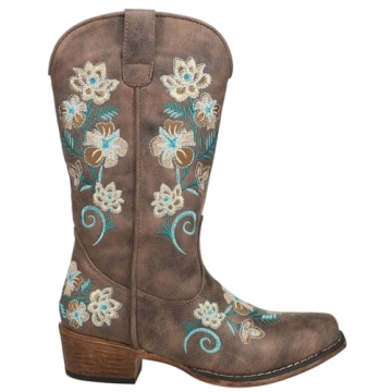 ROPER Women's Riley Floral Boots - Comfortable & Stylish Snip Toe Casual Boots