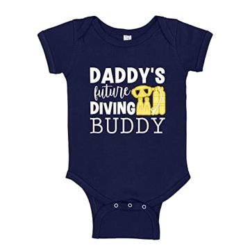 Cute Baby Bodysuit for Daddy's Future Diving Buddy