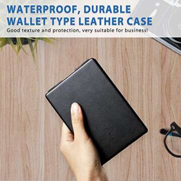 iClever BK06 Mate Foldable Bluetooth Keyboard, Wireless Portable Keyboard - Pocket Size Multi-Device Keyboard, Ultra Slim Leather Keyboard for iOS, Android, Windows, Tablet, iPhone, Laptops, Mac