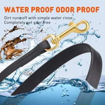 Viper Biothane Working Lead for Dogs 6ft Black