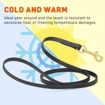 Viper Biothane Working Lead for Dogs 6ft Black