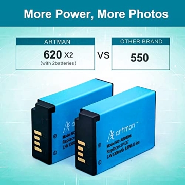 Artman LP-E17 Battery Pack & Dual Charger for Canon