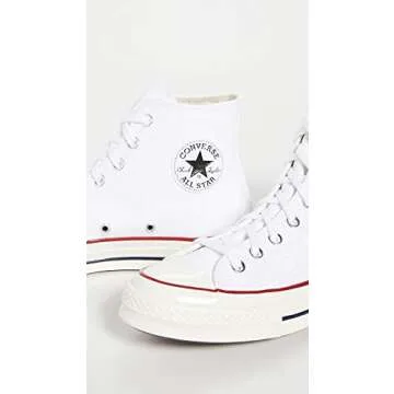 Converse Chuck Taylor '70s High Top Sneakers, White/Garnet/Egret, 8 US Women/8 US Men