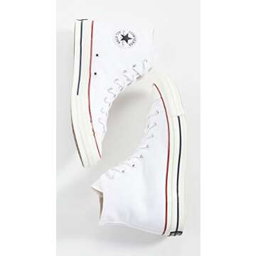 Converse Chuck Taylor '70s High Top Sneakers, White/Garnet/Egret, 8 US Women/8 US Men