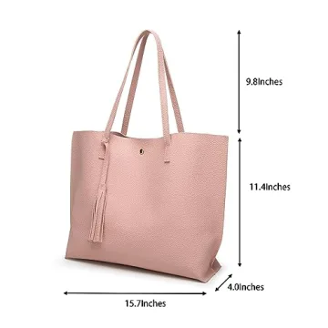 Dreubea Faux Leather Tote Bag - Stylish & Spacious