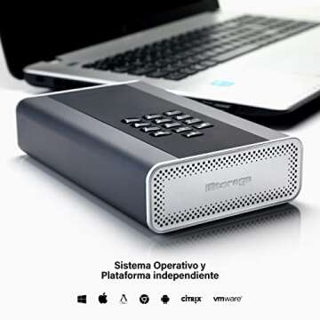 iStorage diskAshur DT2 256-bit 18TB | FIPS Level 3 Certified | Secure encrypted Desktop Hard Drive | Password Protected