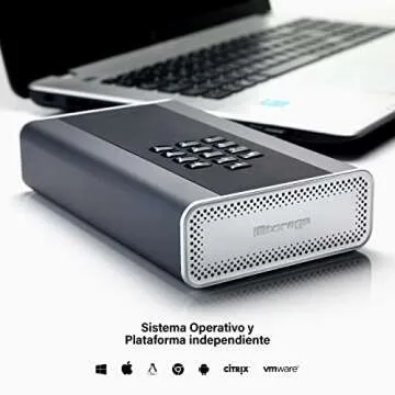 iStorage diskAshur DT2 256-bit 18TB | FIPS Level 3 Certified | Secure encrypted Desktop Hard Drive | Password Protected