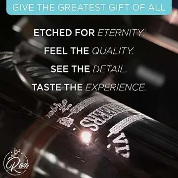 On The Rox Drinks Monogrammed Gifts For Women and Men - Letter A-Z Initial Engraved Monogram Stemless Wine Glass - 17 Oz Personalized Wine Gifts For Women and Men (S)