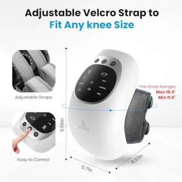 COMFIER Cordless Knee Massager with Heat and LED Screen