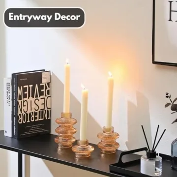 Elegant PORPAN Glass Candle Holders Set for Every Occasion