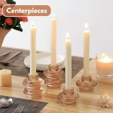 Elegant PORPAN Glass Candle Holders Set for Every Occasion