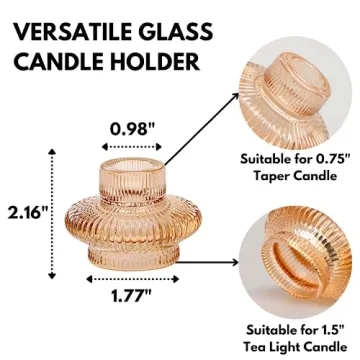 Elegant PORPAN Glass Candle Holders Set for Every Occasion