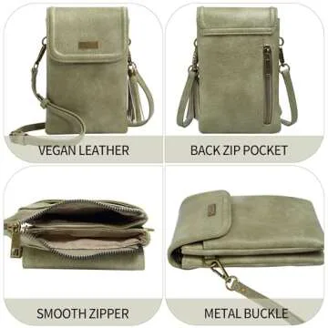 Stylish ANSTOP Small Crossbody Phone Purse for Women