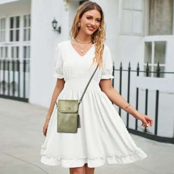 AnsTOP Small Crossbody Bags for Women, Crossbody Cell Phone Bag Tassel Wallet Purses with 2 Strap Best Gift for Women