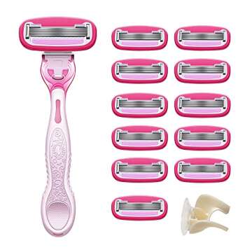 Amazon Basics Women's 5 Blade FITS Razor for Women, FITS Amazon Basics Handle and Venus Handles, Inc...