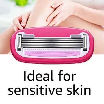 Amazon Basics Women's 5 Blade Razor - Sensitive Skin Friendly