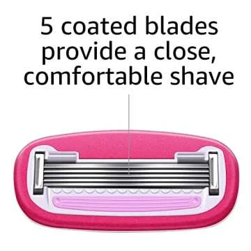 Amazon Basics Women's 5 Blade Razor - Sensitive Skin Friendly