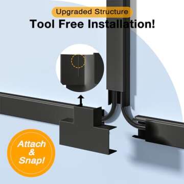 Cable Hider, 157in Delamu Cord Hider Wall for Wall Mounted TV, Wire Hider Kit, Paintable Cable Conce...